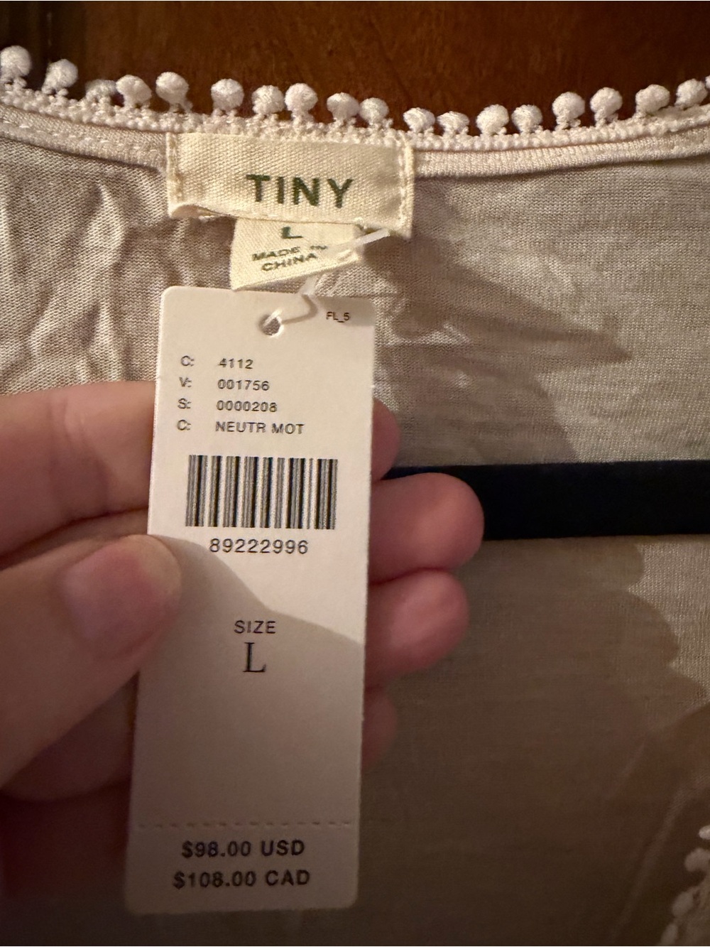 Anthropologie Cream Floral Embroidered V-Neck Blouse - Picture 3 of 5